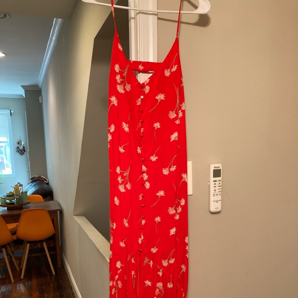 Red Floral Maxi Dress